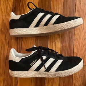 Adidas Gazelle Black with White Stripes